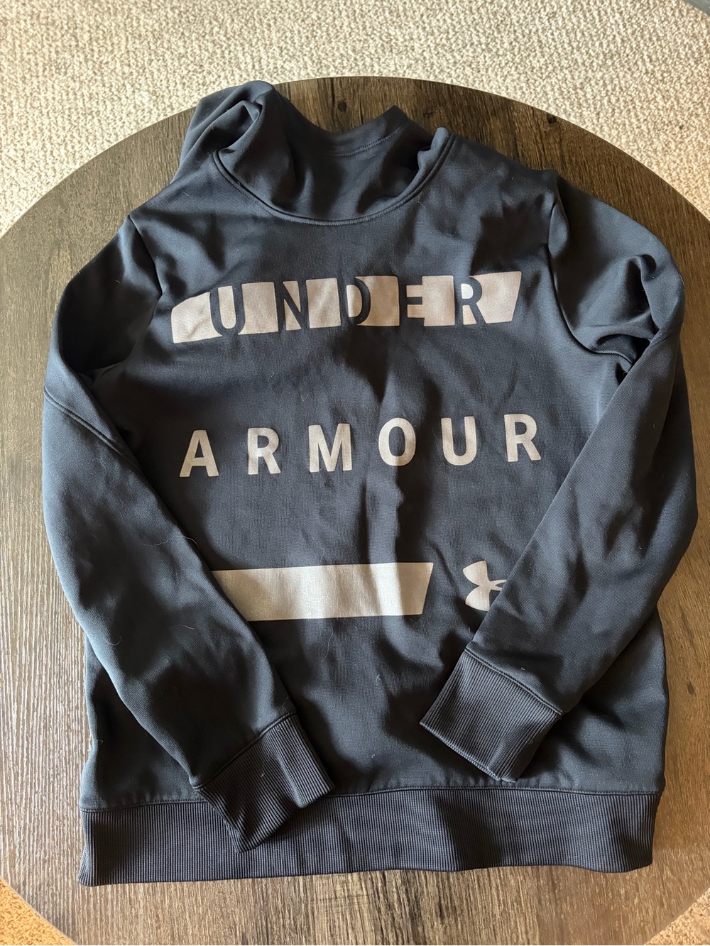 Under Armour Black Sweatshirt with Silver Logo